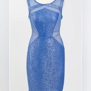 Jax Shimmering Blue Midi Dress